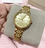 Michael Kors Melissa Quartz Gold Dial Gold Steel Strap Watch for Women - MK4368