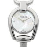 Gucci Horsebit Collection Diamonds Mother of Pearl Dial Silver Steel Strap Watch For Women - YA139506