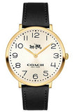 Coach Slim Easton White Dial Black Leather Strap Watch for Women - 14502683