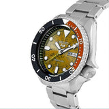 Seiko 5 Sports Sonar Special Edition Brown Dial Silver Steel Strap Watch For Men - SRPJ47K1