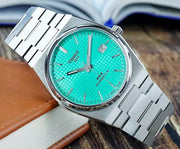 Tissot PRX Powermatic 80 Automatic Mint Green Dial Silver Steel Strap Watch for Men - T137.407.11.091.01