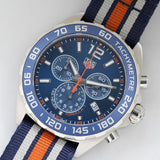 Tag Heuer Formula 1 Chronograph 43mm Dial Biru Jam Tangan NATO Strap untuk Pria - CAZ1014.FC8196
