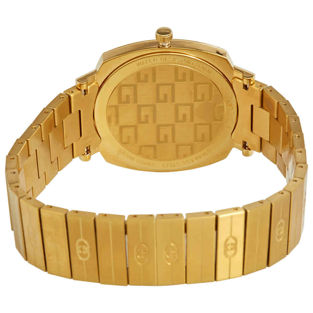 Gucci Grip Yellow Gold Dial Yellow Gold Steel Strap Unisex Watch