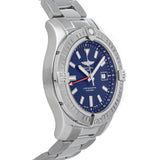 Breitling Avenger Automatic GMT 45 Blue Dial Silver Steel Strap Watch for Men - A32395101C1A1