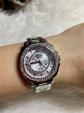 Coach Mini Boyfriend Diamonds Silver Dial Silver Steel Strap Watch for Women - 14501699