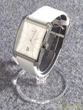 Calvin Klein Window White Dial White Leather Strap Watch for Men - K2M21120