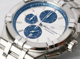 Maurice Lacroix Aikon Chronograph Silver Dial Silver Steel Strap Watch for Men - AI1018-SS002-131-1