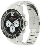 Tommy Hilfiger Luke Quartz Black Dial Silver Steel Strap Watch for Men - 1791120