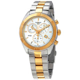 Tissot PR 100 Sport Chic Chronograph Silver Dial Two Tone Steel Strap Jam Tangan Untuk Wanita - T101.917.22.031.00
