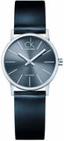 Calvin Klein Minimal Black Dial Black Leather Strap Watch for Women - K7622107