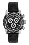 Versace V Ray Chronograph Quartz Black Dial Black Leather Strap Watch For Men - VE2I00121