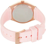 Guess Cosmo Diamonds Silver Dial Pink Silicone Strap Watch for Women - GW0034L3