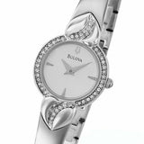 Bulova Crystal Pendant Silver Dial Silver Steel Strap Watch for Women - 96X111