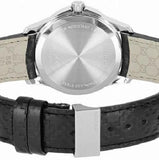 Gucci G Timeless Quartz Black Dial Black Leather Strap Watch for Men - YA126413