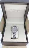 Burberry The Britain Diamonds Brown Dial Silver Steel Strap Watch for Women - BBY1803