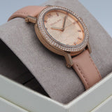 Michael Kors Corey Analog Rose Gold Dial Pink Leather Strap Watch For Women - MK2987