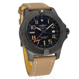 Breitling Avenger Automatic GMT 45 Black Dial Brown Nylon Strap Watch for Men - V32395101B1X1