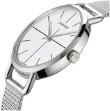 Calvin Klein Even White Dial Silver Mesh Bracelet Watch for Women - K7B23126