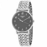 Tissot T Classic Everytime Quartz Black Dial Silver Steel Strap Watch for Men - T109.410.11.072.00