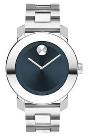 Movado Bold Blue Dial Silver Steel Strap Watch for Women - 3600396