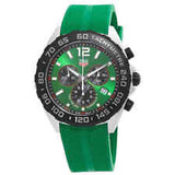 Tag Heuer Formula 1 Chronograph 41mm Green Dial Green Rubber Strap Watch for Men - CAZ101AP.FT8056