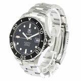 Tag Heuer Aquaracer Automatic Caliber 5 Black Dial Silver Steel Strap Watch for Men - WAN2110.BA0822