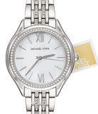 Michael Kors Mindy White Dial Silver Steel Strap Watch For Women - MK7075