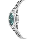Versace Greca Action Chronograph Quartz Green Dial Silver Steel Strap Watch for Men - VE3J00422