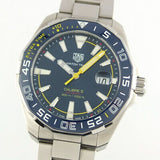 Tag Heuer Aquaracer Caliber 5 Match Timer Shinji Kagawa Edition Blue Dial Silver Steel Strap Watch for Men - WAY201H.BA0927