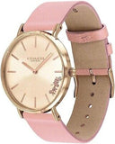 Coach Perry Rose Gold Dial Pink Leather Strap Watch for Women - 14503332-C