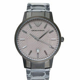 Emporio Armani Renato Quartz Grey Dial Grey Steel Strap Watch For Men - AR11120