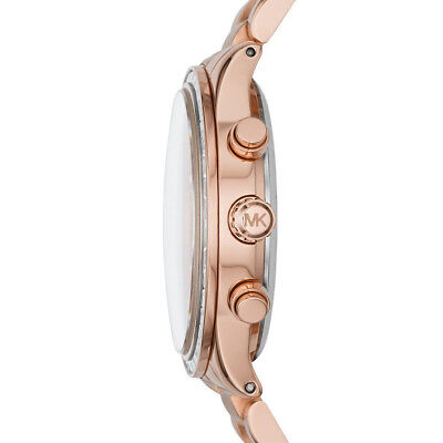 Michael Kors Brinkley Rose Gold Dial Rose Gold Steel Strap Watch for Women - MK6204