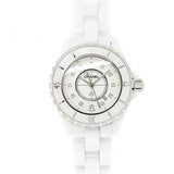 Chanel J12 Diamonds Ceramic White Dial White Steel Strap Watch for Women - J12 H1628