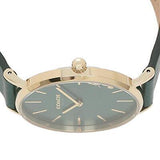 Coach Green Dial Green Leather Strap Watch for Women - 14503383