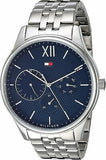 Tommy Hilfiger Damon Chronograph Blue Dial Silver Steel Strap Watch for Men - 1791416