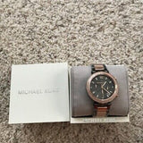 Michael Kors Parker Chronograph Grey Dial Two Tone Steel Strap Watch For Women - MK6440