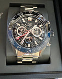 Tag Heuer Carrera Chronograph Blue Dial Silver Steel Strap Watch for Men - CBG2A1Z.BA0658