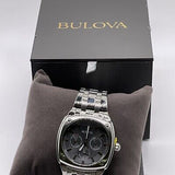 Bulova Classic Collection Multifunction Grey Dial Silver Steel Strap Watch for Men - 96C148