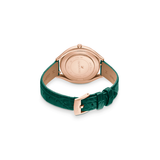 Swarovski Crystalline Aura Green Dial Green Leather Strap Watch for Women - 5644078