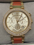 Michael Kors Parker Gold Dial Two Tone Steel Strap Watch for Women - MK6139