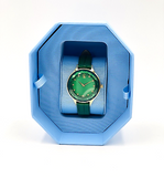 Swarovski Octea Nova Crystals Green Dial Green Leather Strap Watch for Women - 5650005