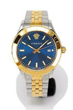 Versace Hellenyium Quartz Blue Dial Two Tone Steel Strap Watch for Men - VEVK00520