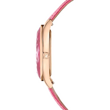 Swarovski Octea Nova Pink Dial Pink Leather Strap Watch for Women - 5650030