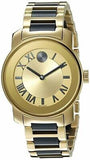 Movado Bold Yellow Gold Dial Two Tone Steel Strap Watch for Women - 3600355