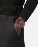 Versace Icon Active Chronograph Black Dial Purple Rubber Strap Watch For Men - VEZ701423