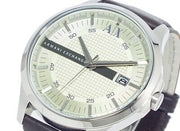 Armani Exchange Whitman Silver Dial Brown Leather Strap Watch For Men - AX2100