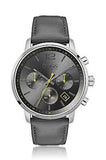 Hugo Boss Attitude Grey Dial Grey Leather Strap Watch for Men - 1513658