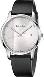 Calvin Klein City Silver Dial Black Steel Strap Watch for Men - K2G2G1CX