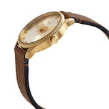 Gucci G Timeless Quartz Silver Dial Brown Leather Strap Watch For Women - YA1265022