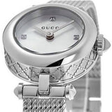 Gucci Diamantissima Diamonds Mother of Pearl Dial Silver Mesh Bracelet Watch for Women - YA141512